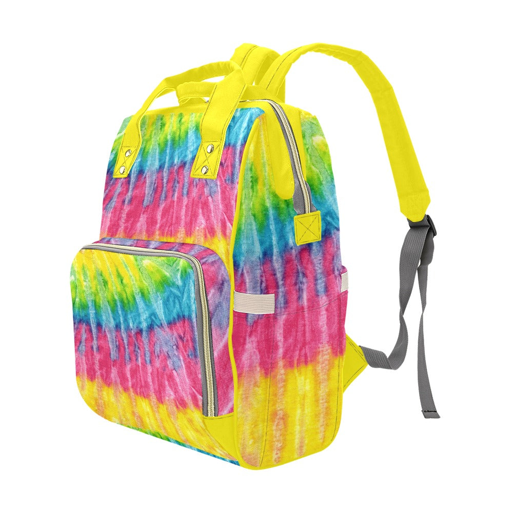 Neon Rainbow Tie-Dye Multi-Function Backpack