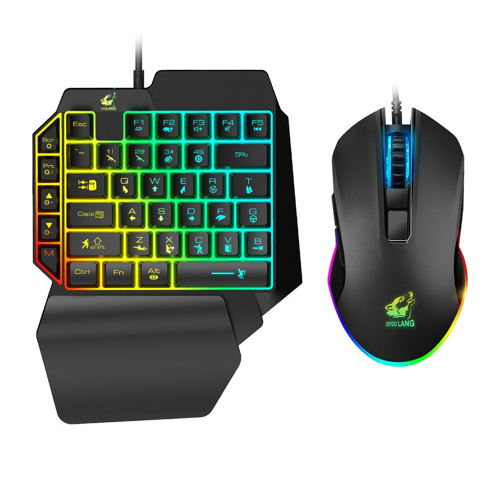 Throne One-Handed Mechanical Keyboard and Mouse Set