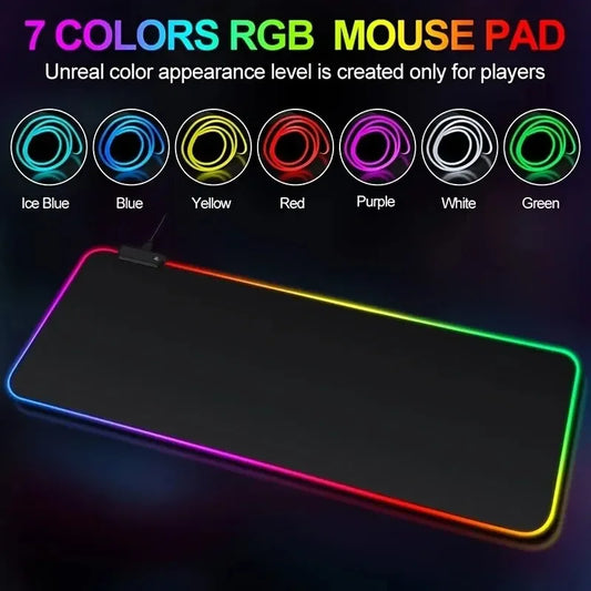 Large Gaming Office Mouse Pad with RGB Touch Control