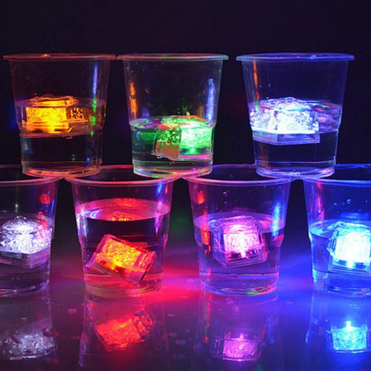 12PCS LED Ice Cubes - Glowing Party Drink Decor