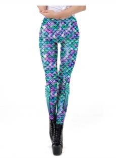 Galaxy Mermaid Scale Leggings for Women