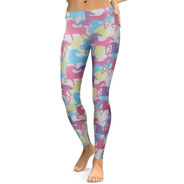 Women's Camouflage Horse Print Workout Leggings