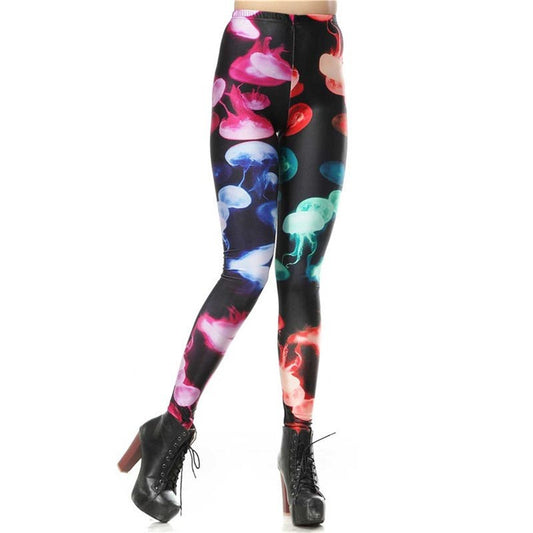 Colorful Jellyfish Women's Leggings - Sexy Printed Leggings