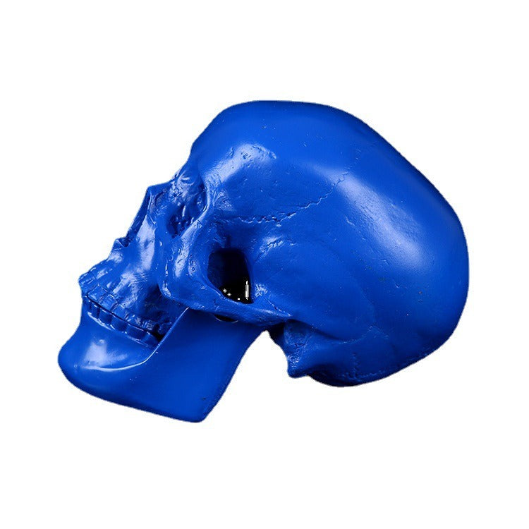 Blue Medical Skull Resin Ornament for Home Decor