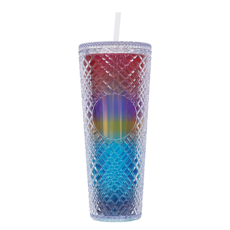 Rainbow Large Capacity 710ml Durian Cup with Straw