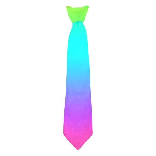 Custom Neon Rainbow Peekaboo Necktie