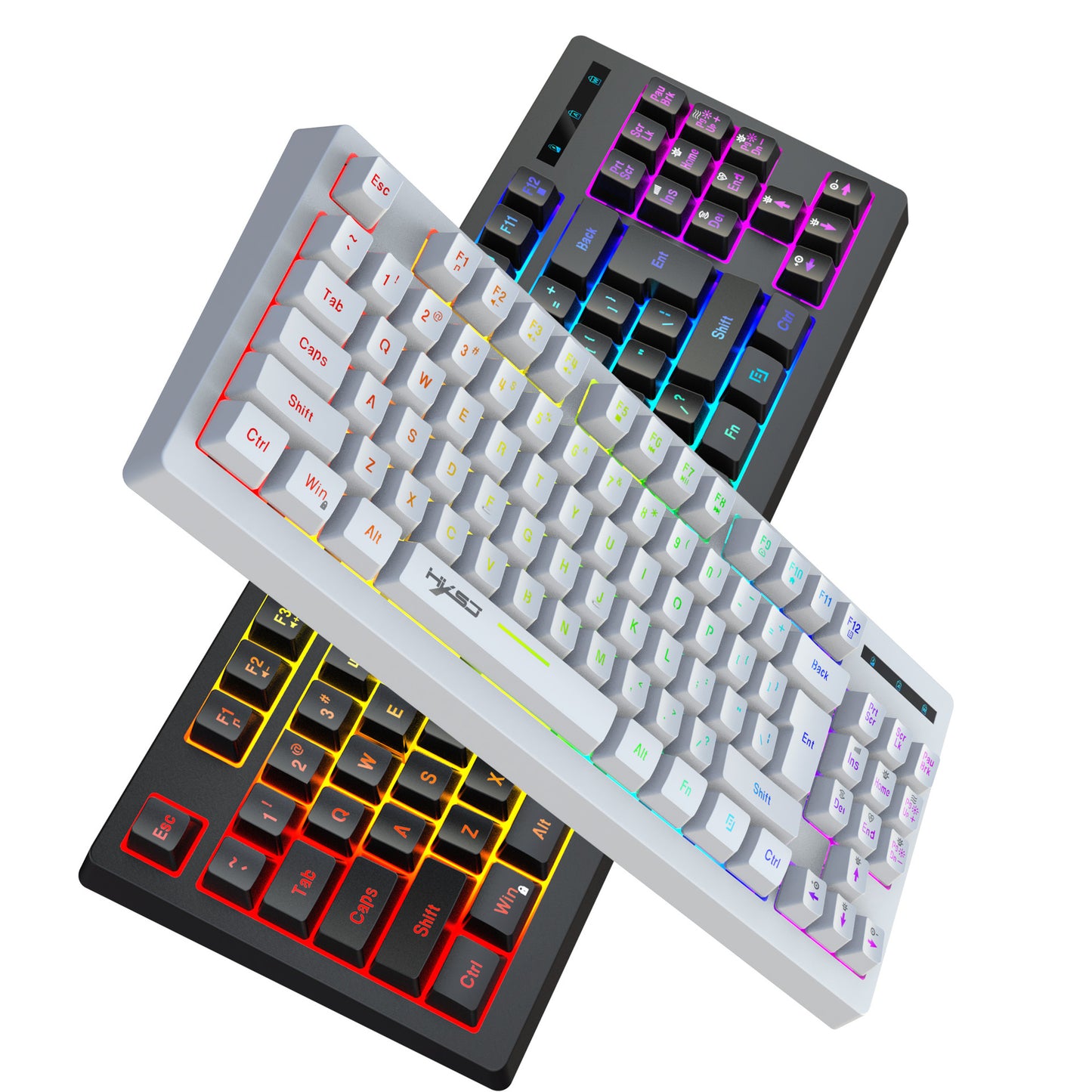 Rainbow 87-Key Wireless RGB Backlit Keyboard