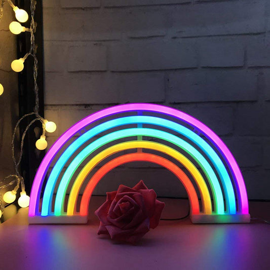 Cute Rainbow Neon Sign LED Light Lamp for Dorm Decor