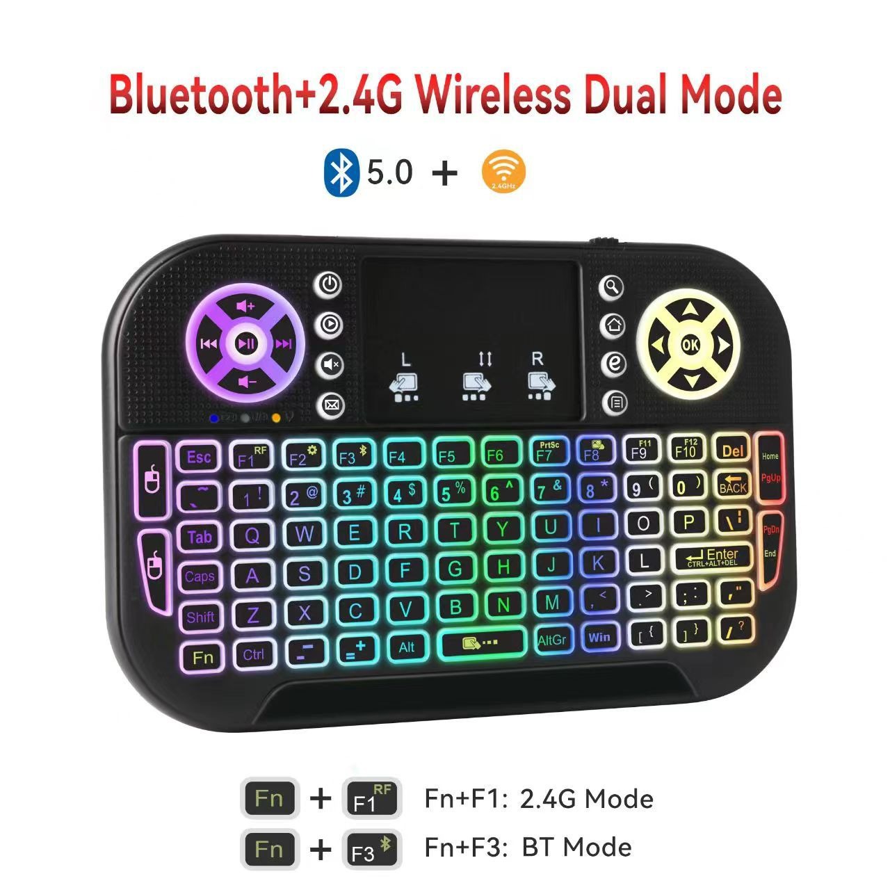 Air Mini Flying Mouse Keyboard with RGB Backlight