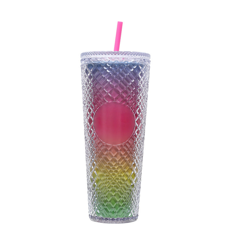 Rainbow Large Capacity 710ml Durian Cup with Straw