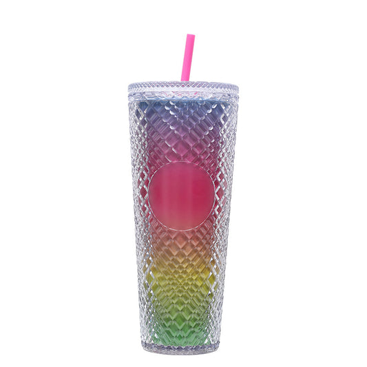 Rainbow Large Capacity 710ml Durian Cup with Straw