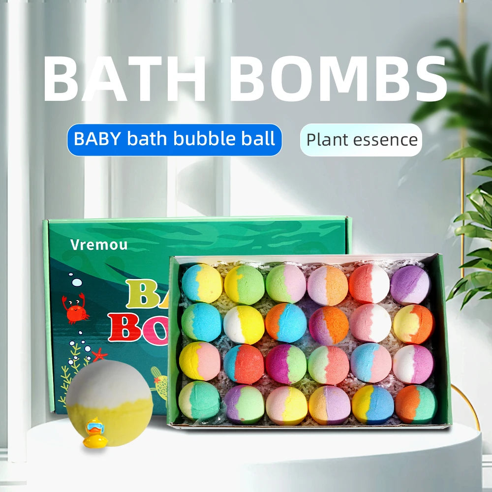 24 Pack Surprise Inside Bath Bombs for Kids