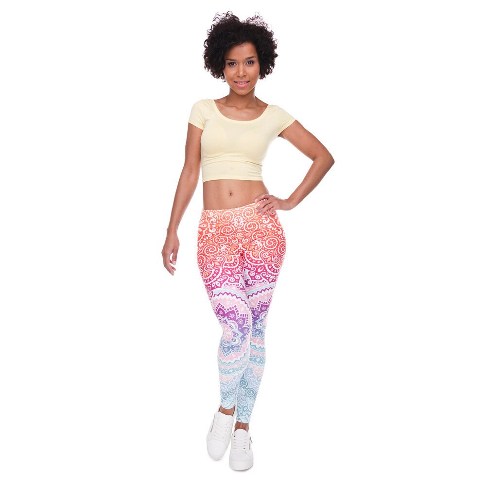 Aztec Ombre High Waist Leggings for Women