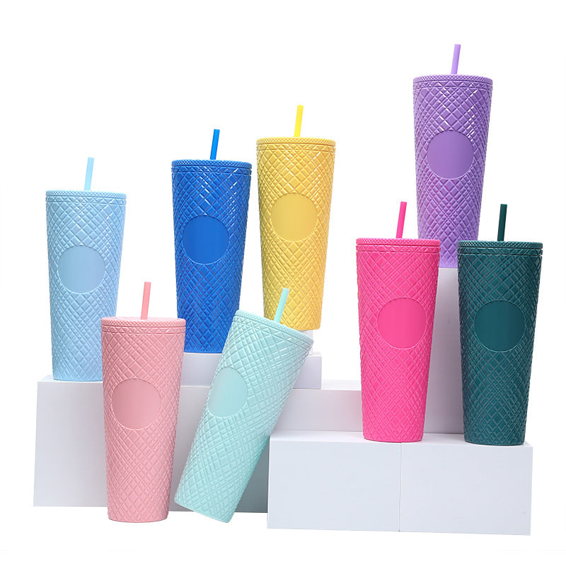 Rainbow Large Capacity 710ml Durian Cup with Straw