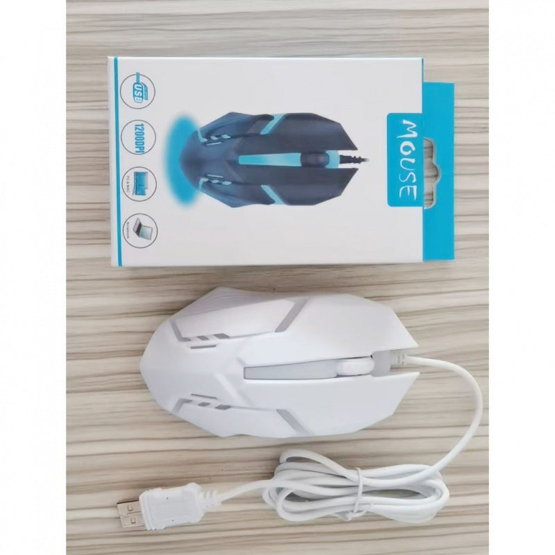 Rainbow Luminous Wired Mouse for Home Office & Business