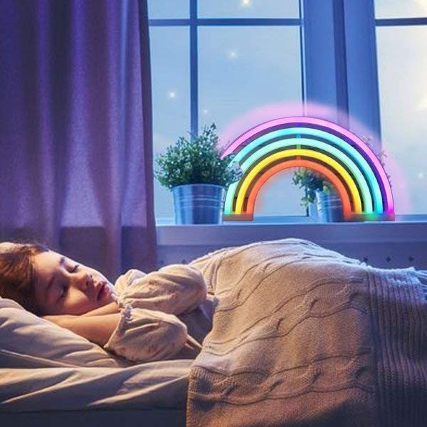 Cute Rainbow Neon Sign LED Light Lamp for Dorm Decor