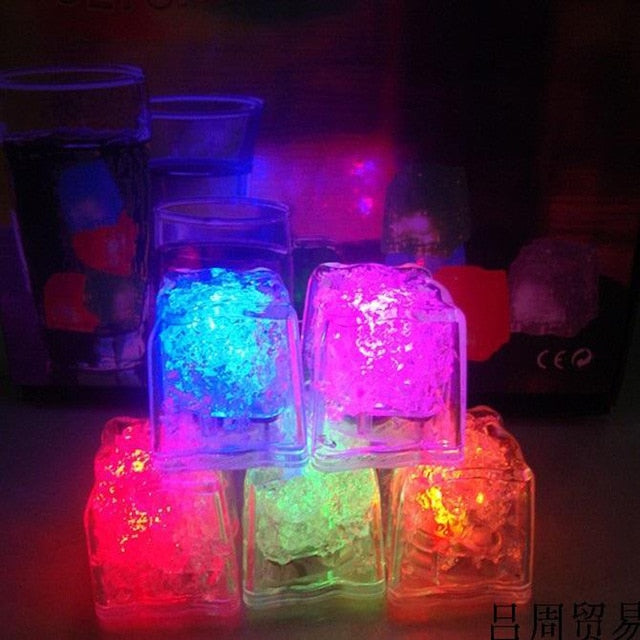 12PCS LED Ice Cubes - Glowing Party Drink Decor