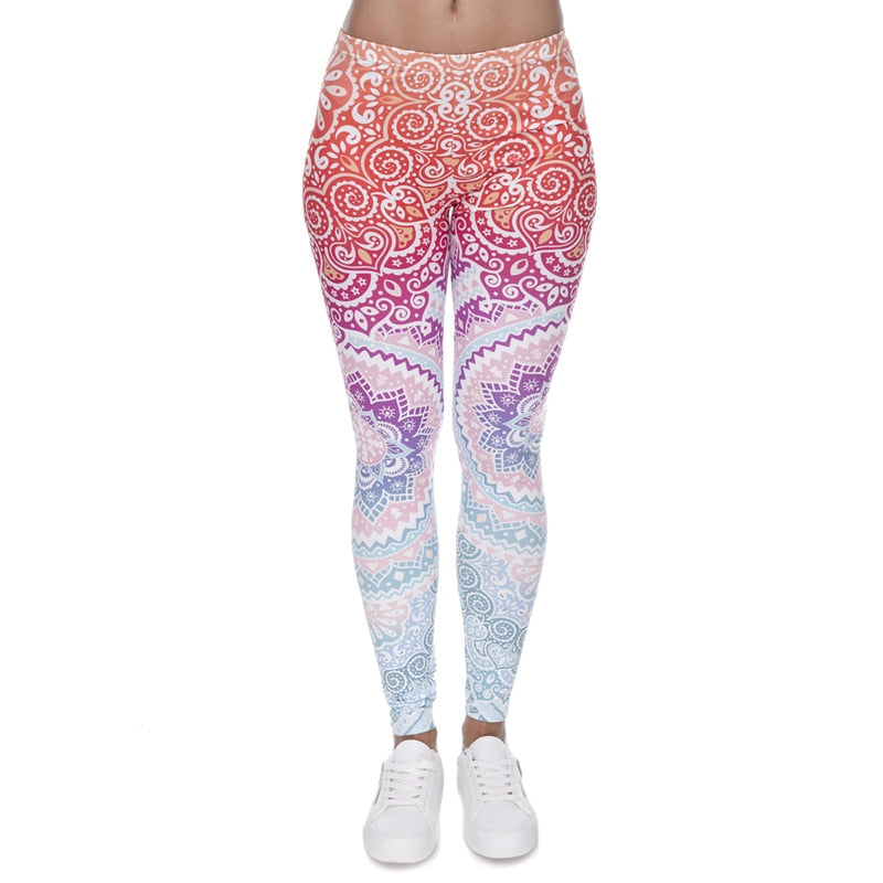 Aztec Ombre High Waist Leggings for Women