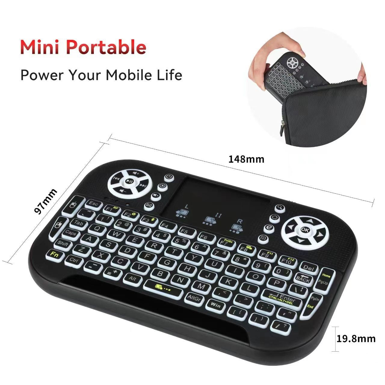 Air Mini Flying Mouse Keyboard with RGB Backlight