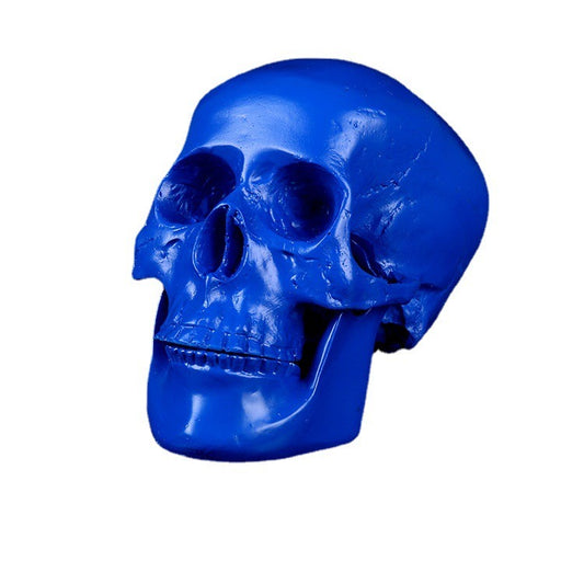 Blue Medical Skull Resin Ornament for Home Decor