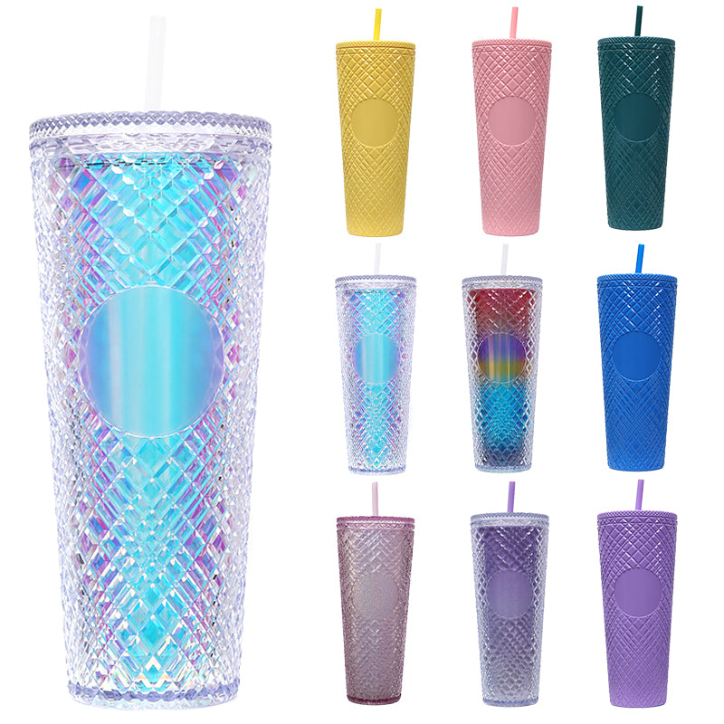 Rainbow Large Capacity 710ml Durian Cup with Straw