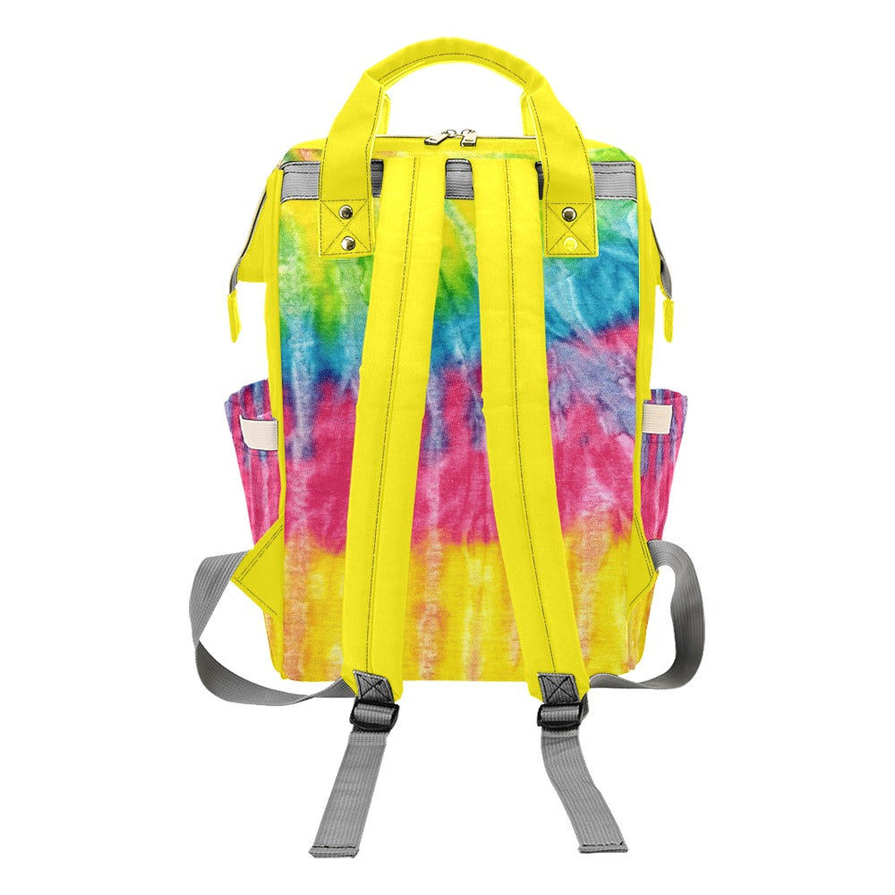 Neon Rainbow Tie-Dye Multi-Function Backpack