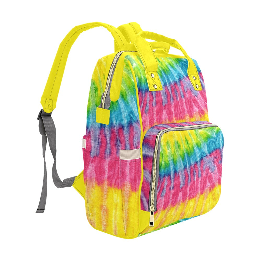 Neon Rainbow Tie-Dye Multi-Function Backpack