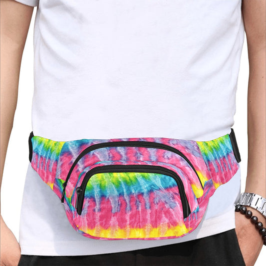 Neon Rainbow Tie-Dye Unisex Waist Bag