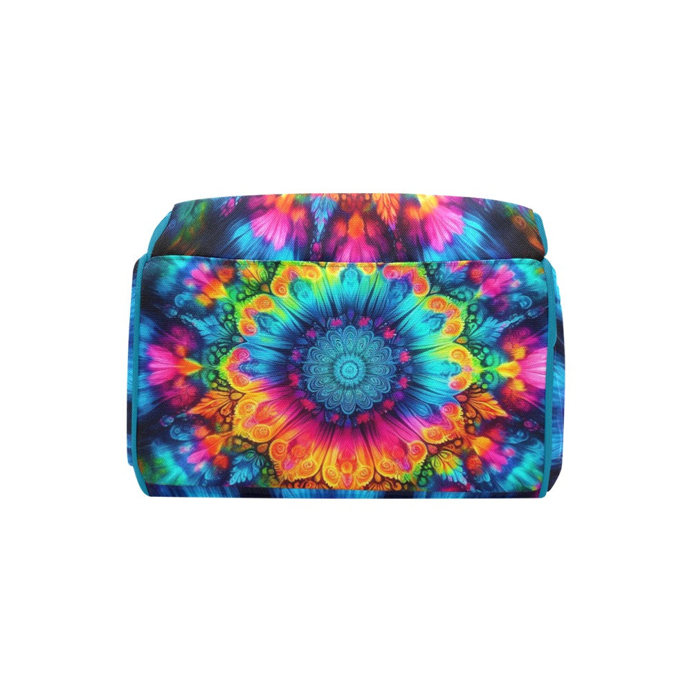 Neon Rainbow Tie-Dye Multi-Function Backpack